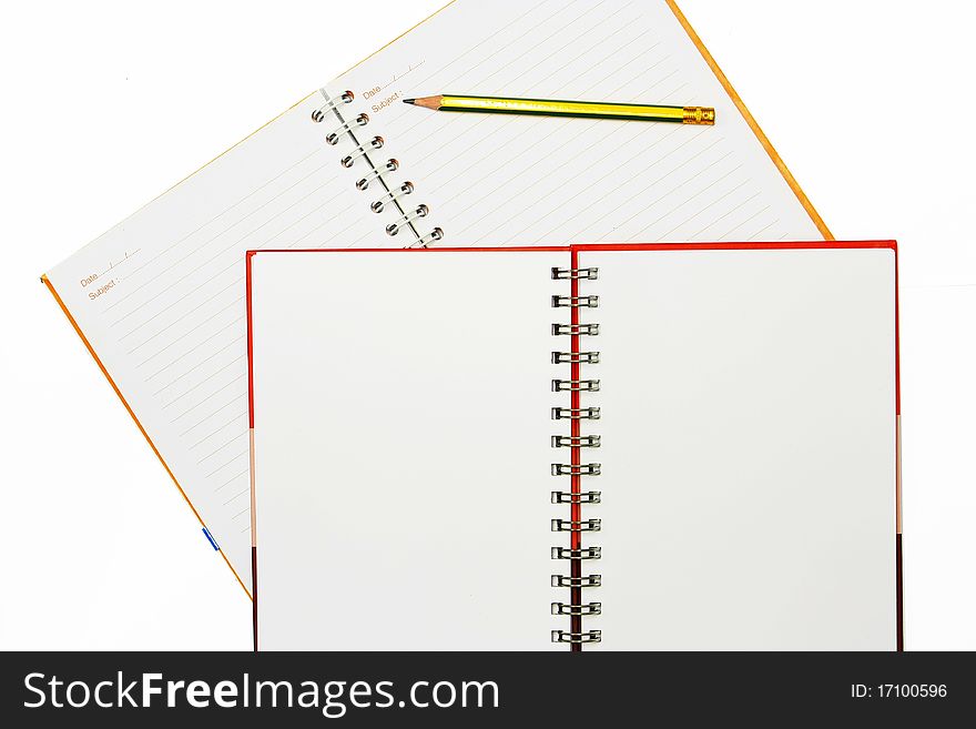 Face notebook for background and text isolated on white .