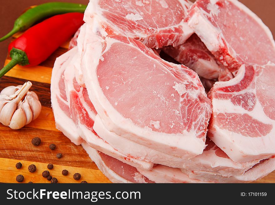 Slices Of Fresh Pork