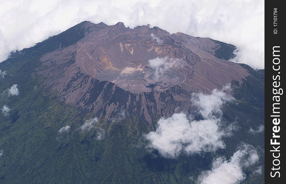 Volcano From Plane
