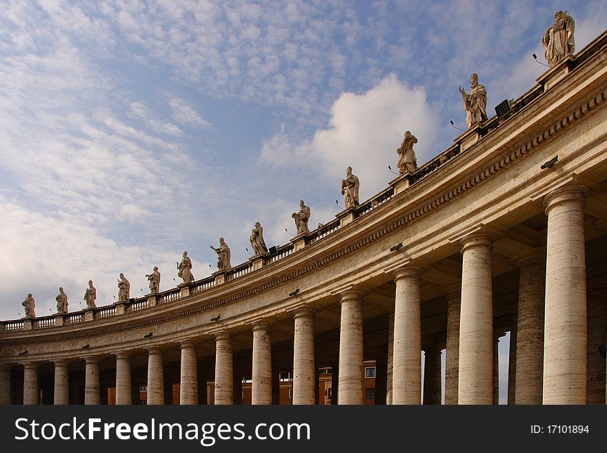 Statues of the saints in Vatican. Statues of the saints in Vatican