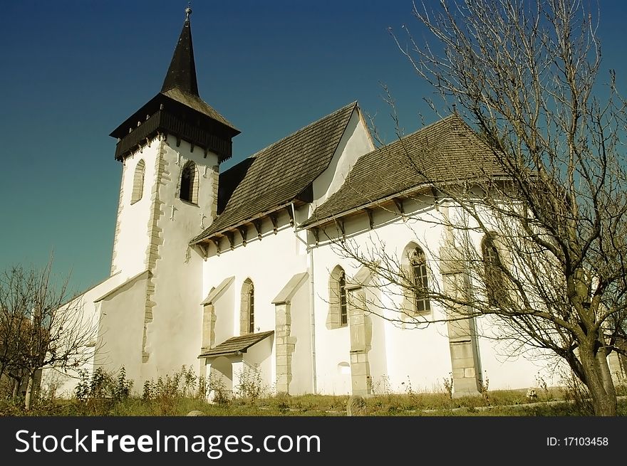 The protestant church of Sintereag (Somkerek). Transylvania, Romania. The protestant church of Sintereag (Somkerek). Transylvania, Romania