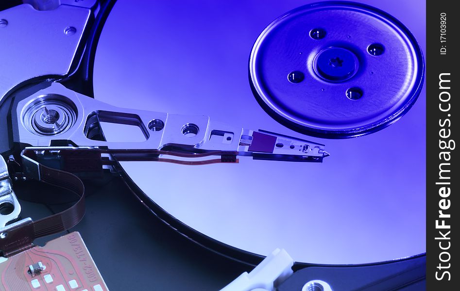 Opened Hard Disk Drive