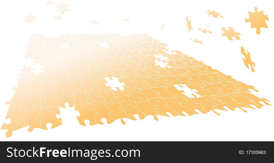 Orange Puzzle Pattern