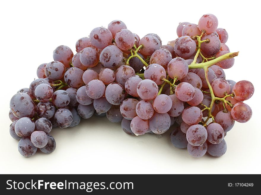 Red Grapes isolated on white