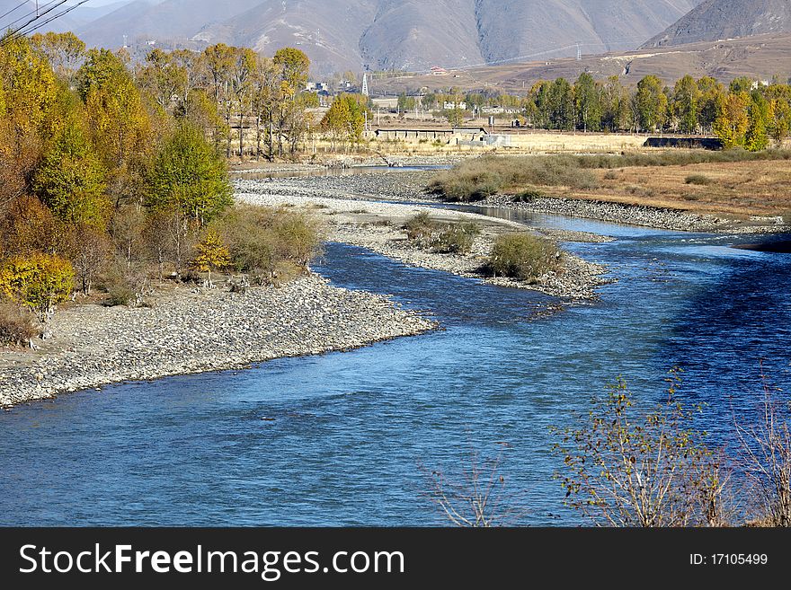 River in tibetan area of china