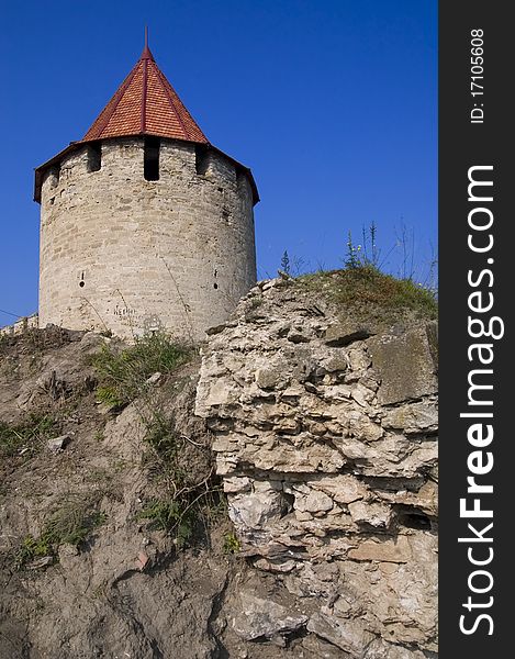 Medieval tower of citadel Bender Tighina Transdniester Transnistria