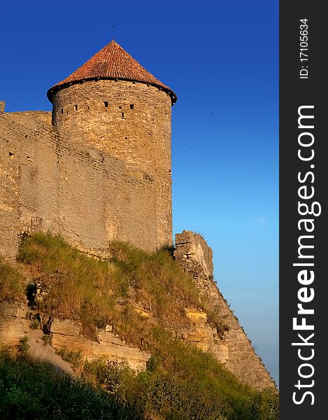 Medieval tower of citadel Belgorod Cetatea Alba