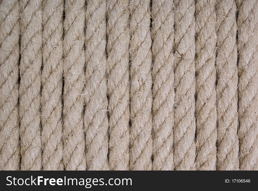 Brown background made of thick natural string