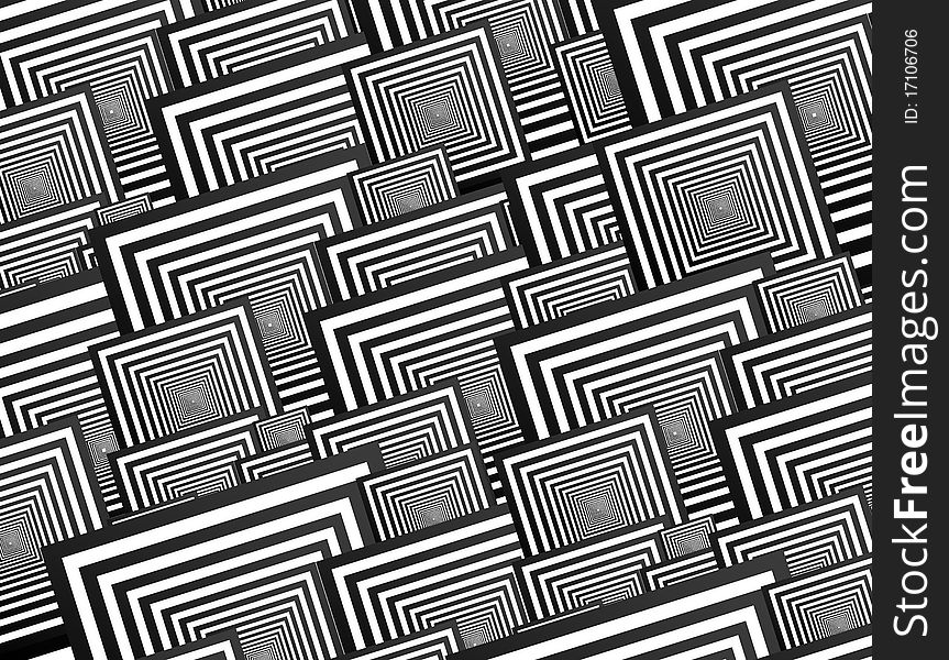 Black and white squares, abstract background. Illustration. Black and white squares, abstract background. Illustration