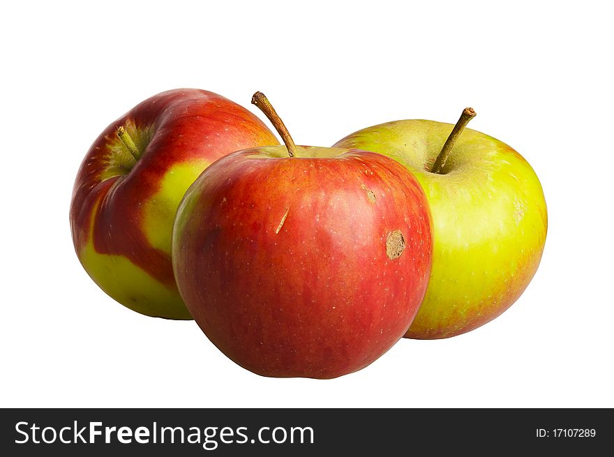 Three unpretentious apples