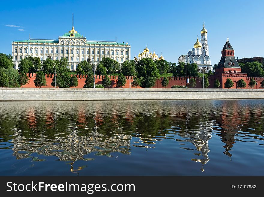 Famous Moscow Kremlin in summer, Russia