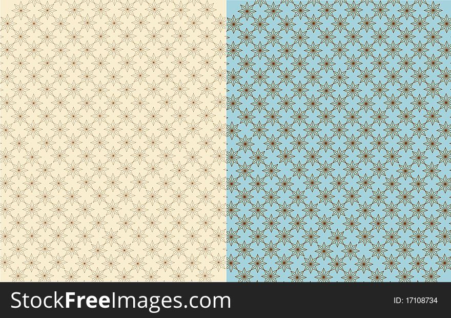 Floral Pattern of two colors