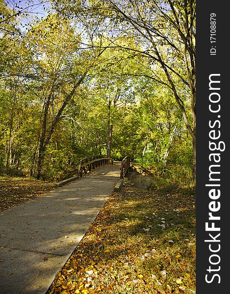 Old Foot Bridge in Autumn