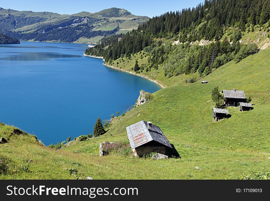 Great lake in french mountain. Great lake in french mountain