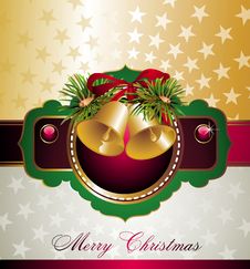 Christmas And New Year Card With Bells Stock Photo Christmas And New Year Card With Bells Stock Photo