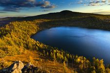 Sunset Under The Lake And Forest Royalty Free Stock Photo Sunset Under The Lake And Forest Royalty Free Stock Photo