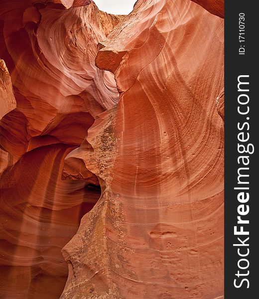 The Antelope Canyon rock formations in Page, Arizona, USA