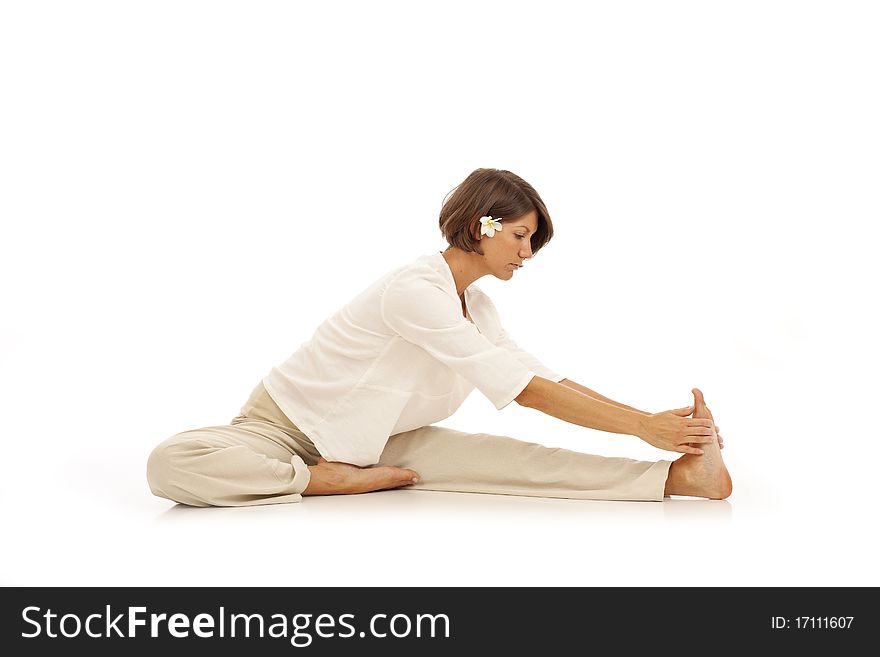 Young woman doing yoga