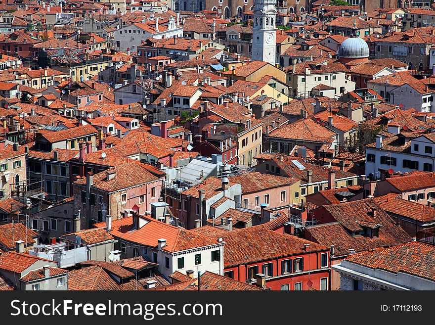 Roofs pf venetian houses can use as background. Roofs pf venetian houses can use as background