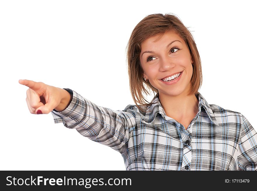 Portrait of a emotional beautiful teenage girl. Isolated on white background. Portrait of a emotional beautiful teenage girl. Isolated on white background.