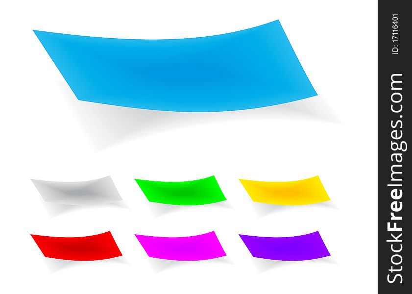 Colorful blank stickers,editable