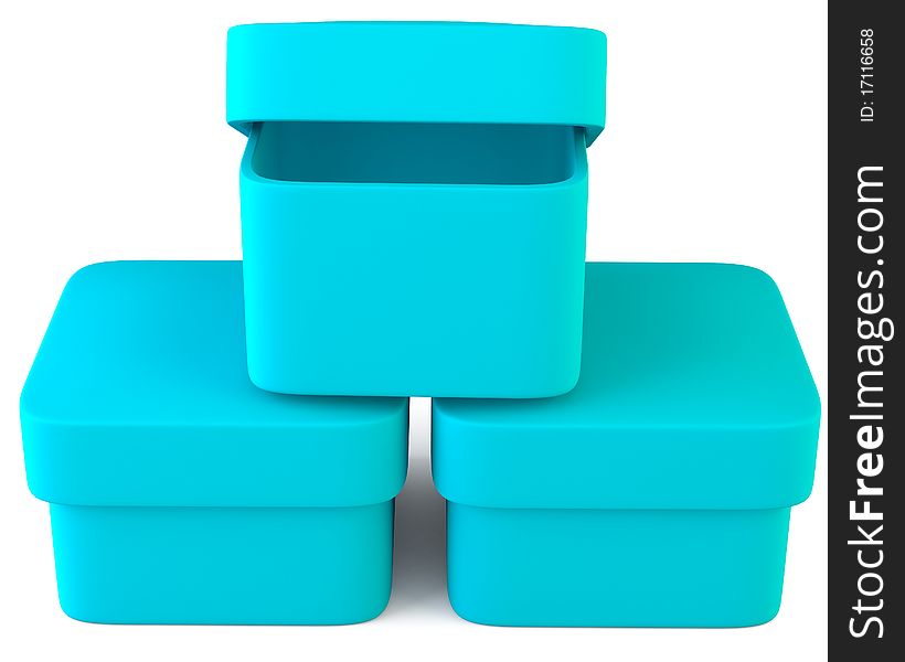 Blue blank boxes