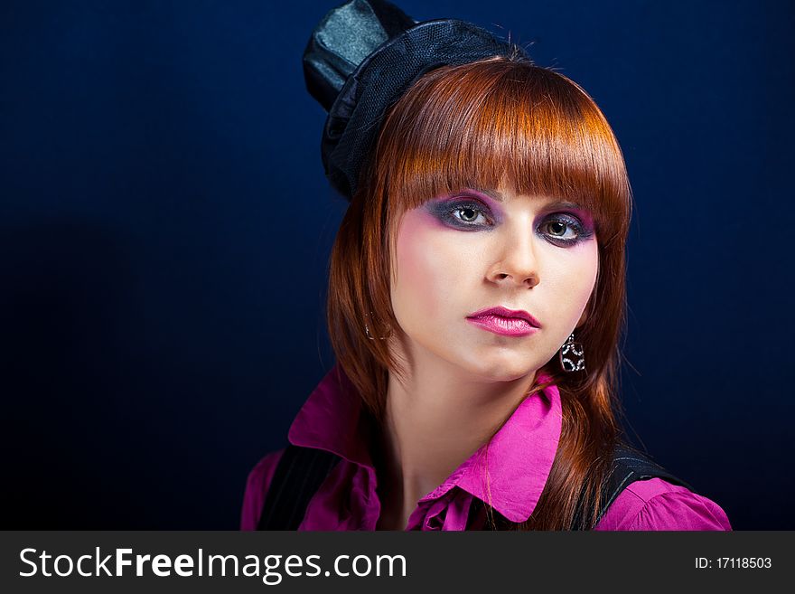 Close-up portrait of a beautiful young lady. Close-up portrait of a beautiful young lady