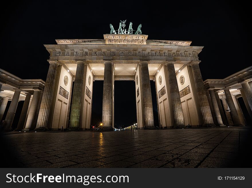 Pantheon At Night, Brandenburg Gate