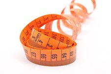 Curled Measuring Tape Royalty Free Stock Images