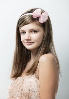 Lovely Young Teenage Girl Indoors Stock Photography