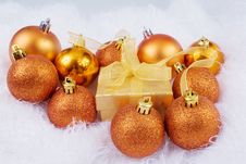 Christmas Brightly Spheres Stock Photo