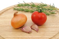 Onion Garlic And Tomato Royalty Free Stock Photography Onion Garlic And Tomato Royalty Free Stock Photography