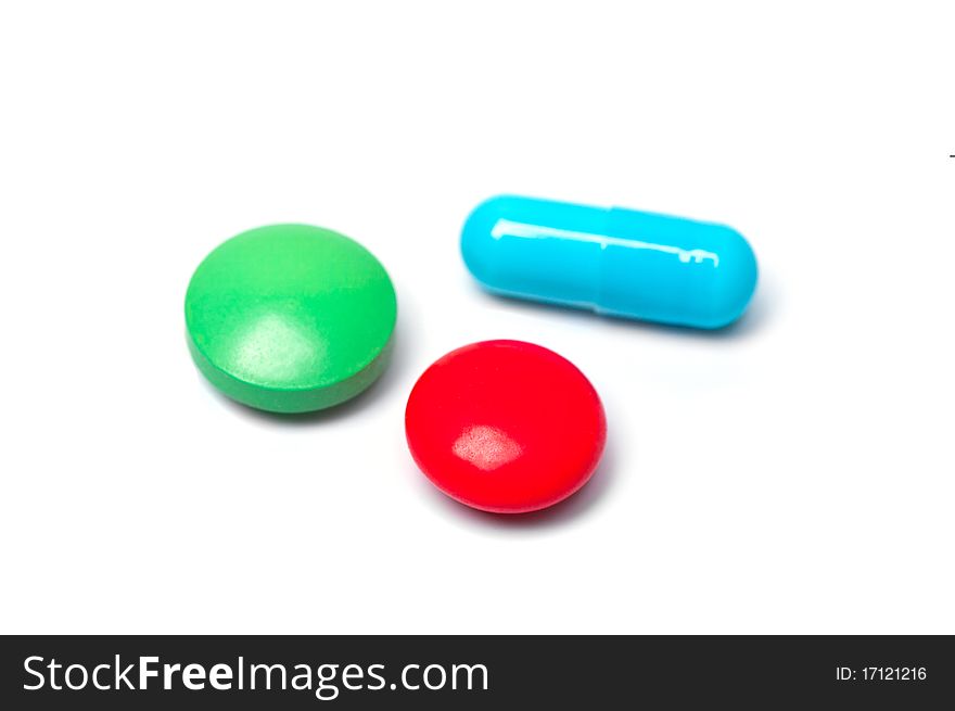 Three Multicolored Pills