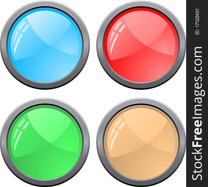 Set of internet buttons different colors