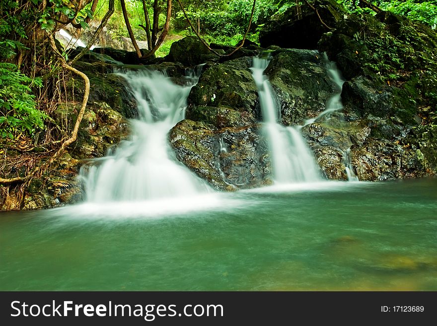 Beautiful Sarika waterfall in Thailand. Beautiful Sarika waterfall in Thailand