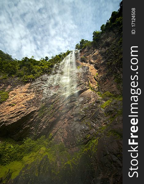 A magnificent waterfall standing at 20m high. A magnificent waterfall standing at 20m high