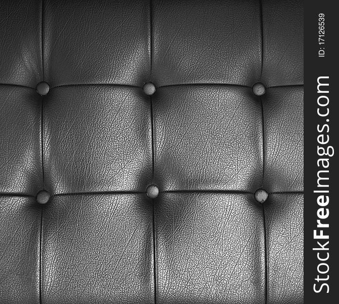 Texture of Black leather finished furniture background