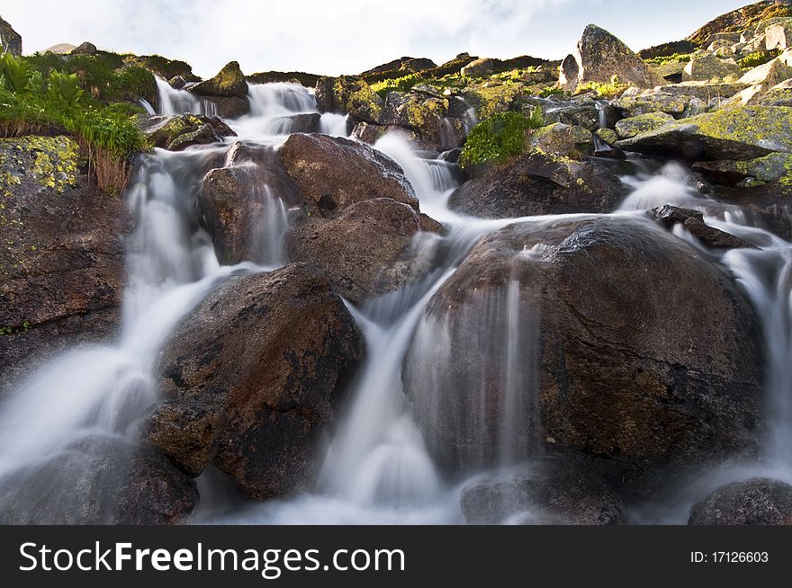 Mountain river in Retezat National Park. Mountain river in Retezat National Park