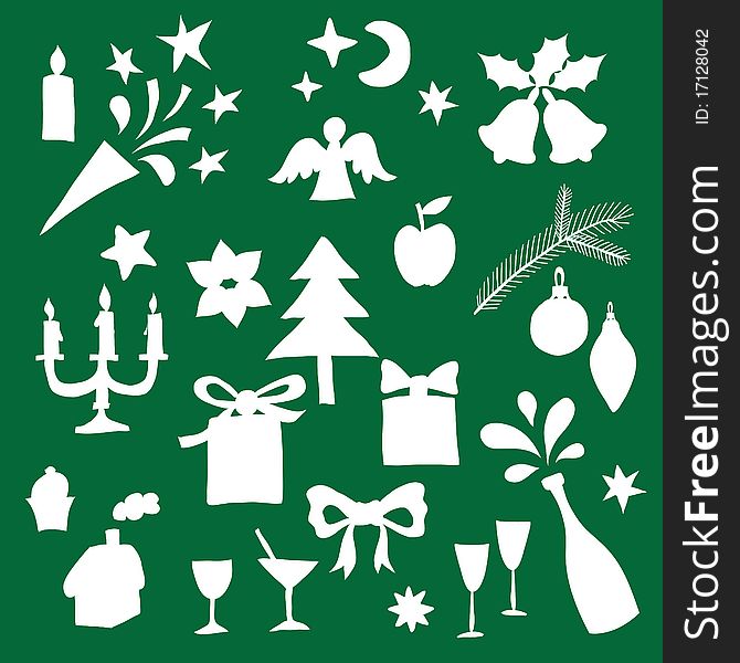Vector illusrtation of Christmas Design Elements