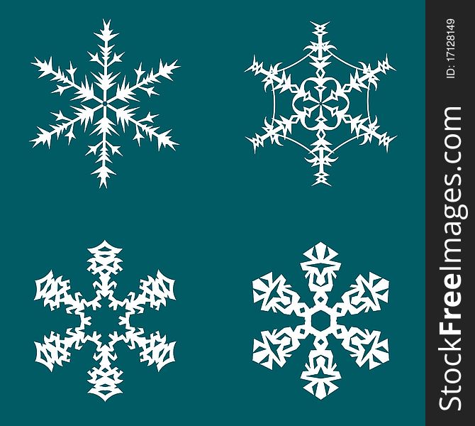 Vector illustration of Snowflakes Background