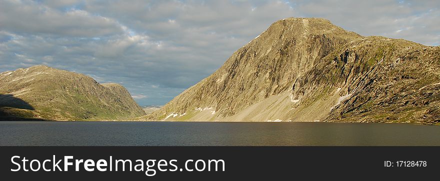 Mountain lake - Djupvatnet lake, More og Romsdal, Norway, 1030 meters above sea level