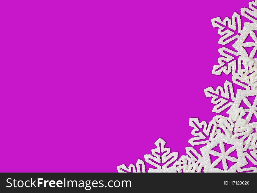 Purple Background With Snowflakes