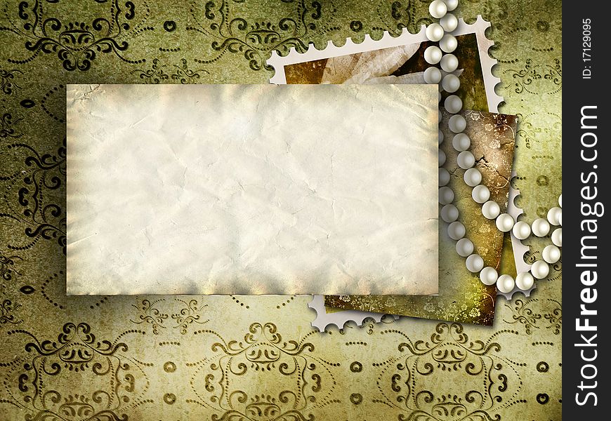 Vintage Background With Pearls