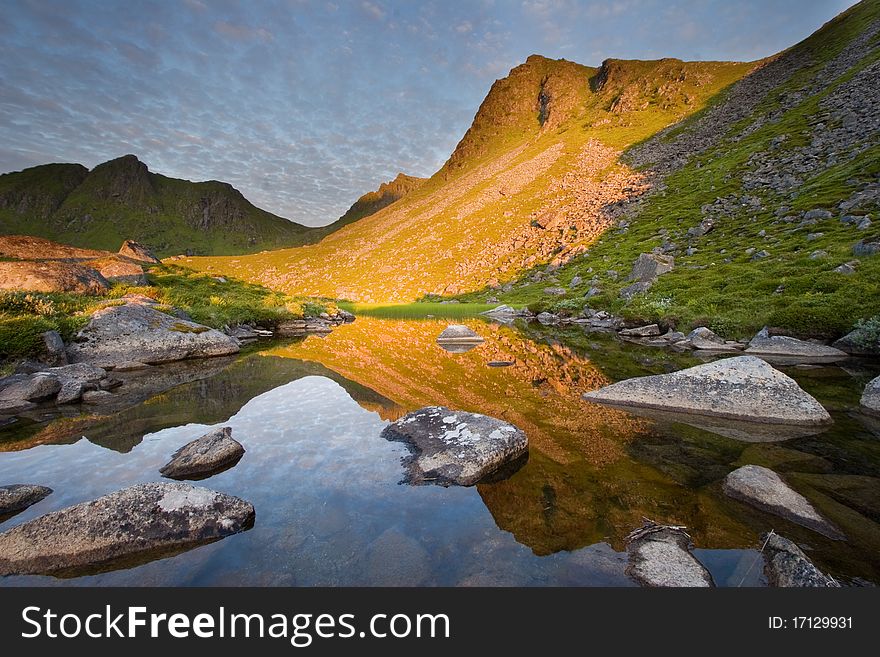 Beautiful landscape of Norway. Amazing color.