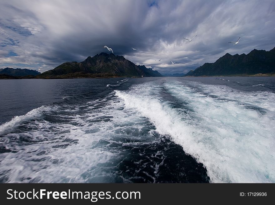 Beautiful landscape of Norway. Amazing color.