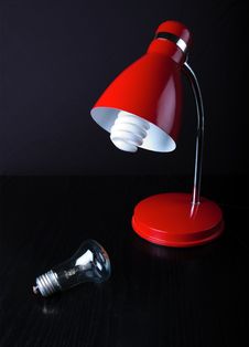 Red Light Bulb Royalty Free Stock Photography