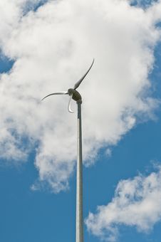 Spinning Windmill With Blue Sky And Clouds Stock Images Spinning Windmill With Blue Sky And Clouds Stock Images