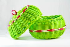Empty Fruit Basket Stock Images