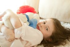 Girl With A Toy Royalty Free Stock Photography Girl With A Toy Royalty Free Stock Photography
