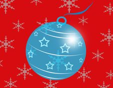 Blue Glass Christmas Ball Stock Photography Blue Glass Christmas Ball Stock Photography
